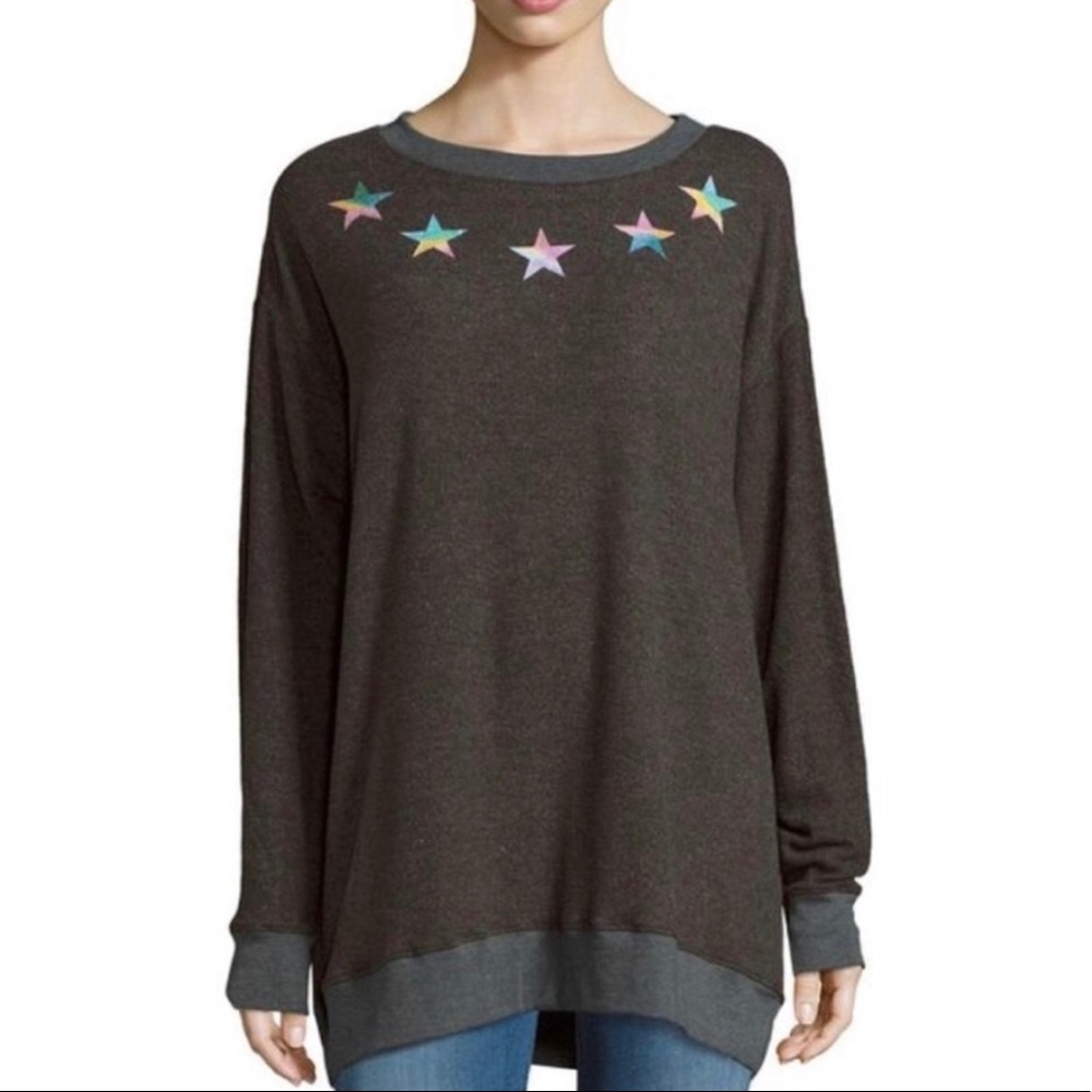 Wildfox rainbow stars sweatshirt